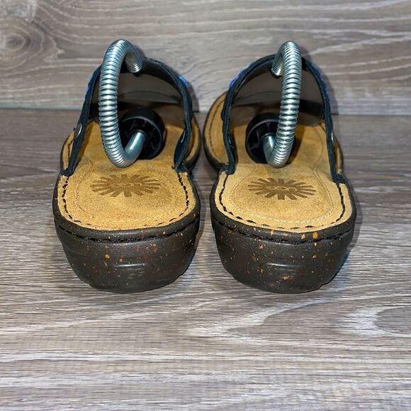 Ugg Niya Slip On Strap Black Leather Thong Women’s Size 7 Flip Flop Sandal NWOT - Picture 4 of 12